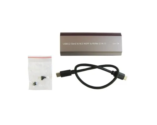 Кишеня зовнішня Dynamode M.2 SSD NVMe/SATA combo USB3.2 GEN2 USB-C (DM-CAD-SSD05)