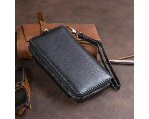 Гаманець ST Leather Зі шкіри Чорний (19339)