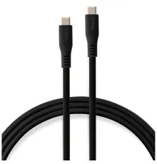 Дата кабель USB-C to USB-C 1.2m UBS3.2 Gen2 10G 100W Chip Silicon Black Vinga (VCPDCCC31012SB)