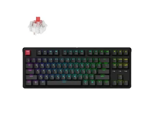 Клавіатура Keychron C3 Max Super Red Switch RGB Wireless/Bluetooth/USB UA Black (C3M-H1-UA)