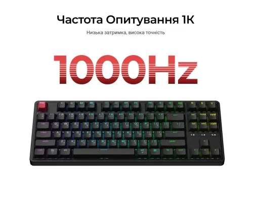 Клавіатура Keychron C3 Max Super Red Switch RGB Wireless/Bluetooth/USB UA Black (C3M-H1-UA)