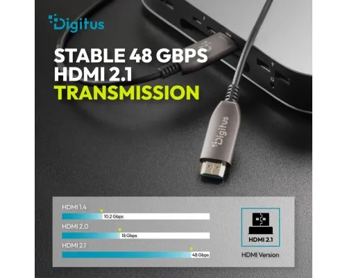Кабель мультимедійний HDMI M to HDMI M 40.0m V2.1 8K60Hz AOC 48Gbps black Digitus (AK-330126-400-S)
