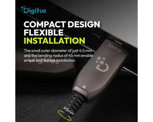 Кабель мультимедійний HDMI M to HDMI M 40.0m V2.1 8K60Hz AOC 48Gbps black Digitus (AK-330126-400-S)