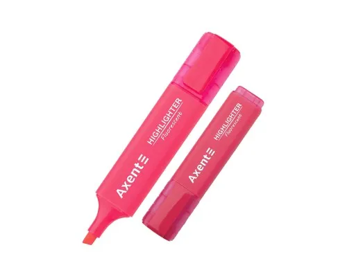 Маркер Axent Highlighter 2537-A, 1-5 мм клиноп. рожевий (2537-10-A)