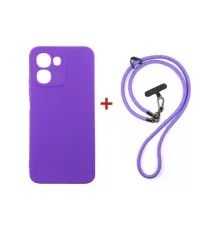 Чохол до мобільного телефона Dengos Case + Cross-body Strap OPPO A6x/A6k 4G Purple+Purple (DG-KM-CCRB-59)