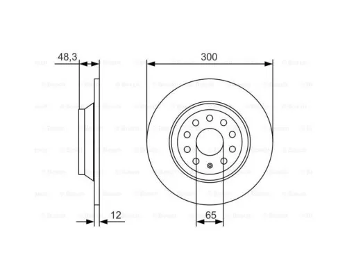 Гальмівний диск Bosch 0 986 479 A84