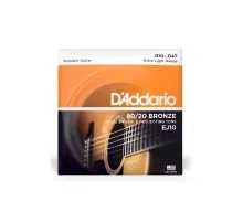 Струни для гітари D'Addario Bronze 80/20 Extra Light (10-47) (EJ10)
