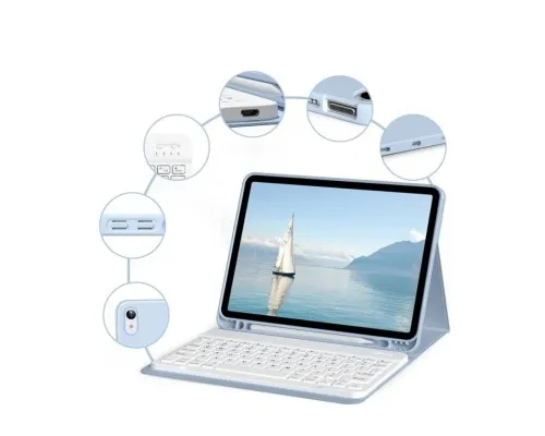 Чохол до планшета BeCover with keyboard Apple iPad Mini 7 2024 Light Blue (712995)