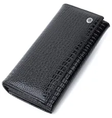Гаманець ST Leather З натуральної шкіри Чорний (22718)