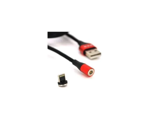 Дата кабель USB 2.0 AM to Lightning 1.0m magnetic 3.1A black PZX (V133-B)