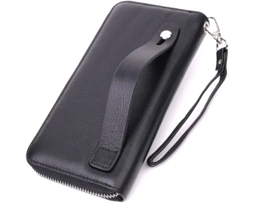 Гаманець ST Leather З натуральної шкіри Чорний (22559)