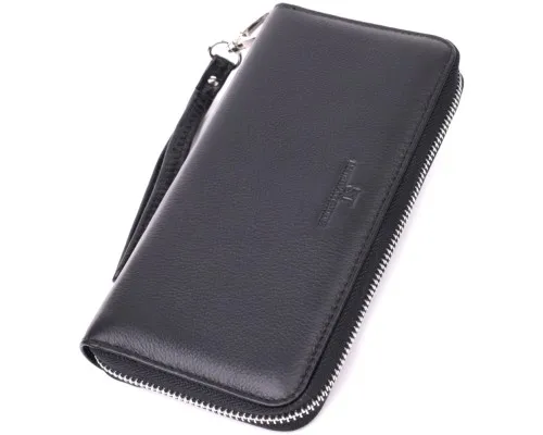 Гаманець ST Leather З натуральної шкіри Чорний (22559)