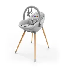 Стілець для годування Kinderkraft 2 в 1 Fini Up Grey (5902533930111)