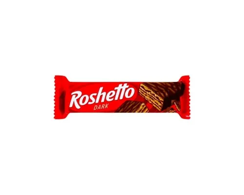 Батончик Roshen вафельний Roshetto чорний шоколад 34 г (607585)