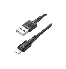 Дата кабель USB 2.0 AM to Lightning 1.0m 2.4A X83 black HOCO (6931474770868)