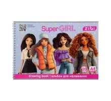 Альбом для малювання ZiBi А4 SUPER GIRL, 20 аркушів на пружині (ZB.1440-10)