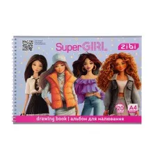 Альбом для малювання ZiBi А4 SUPER GIRL, 20 аркушів на пружині (ZB.1440-10)