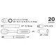 Набір інструментів Top Tools змінних головок 1/4", 3/8" 20 од. (38D520)