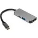 Концентратор Vinga Type-C to 4K HDMI+USB3.0+PD aluminium (VCPHTC3AL)