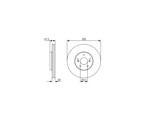 Гальмівний диск Bosch 0 986 479 R47