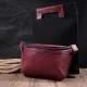 Сумка Grande Pelle Бананка з натуральної шкіри Рожева (22815)