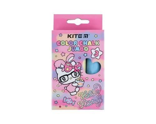 Крейда Kite кольорова Jumbo Hello Kitty, 3 кольори (HK24-077)