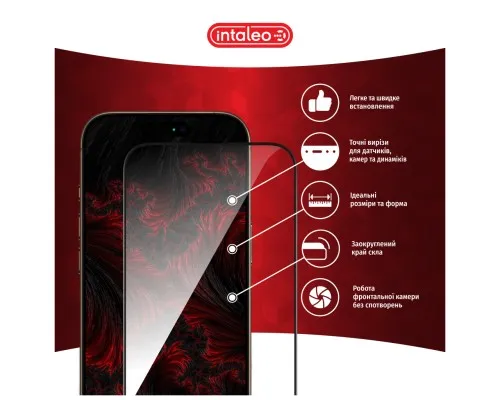 Скло захисне Intaleo Full Glue Apple iPhone 16 Pro Black (1283126593802)