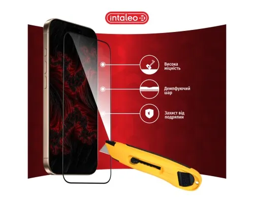 Скло захисне Intaleo Full Glue Apple iPhone 16 Pro Black (1283126593802)