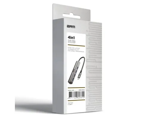 Концентратор Armorstandart USB-C to 4USB Grey (ARM69364)