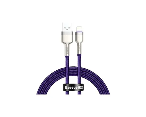 Дата кабель USB 2.0 AM to Lightning 2.0m 2.4A metal purple Baseus (CALJK-B05)