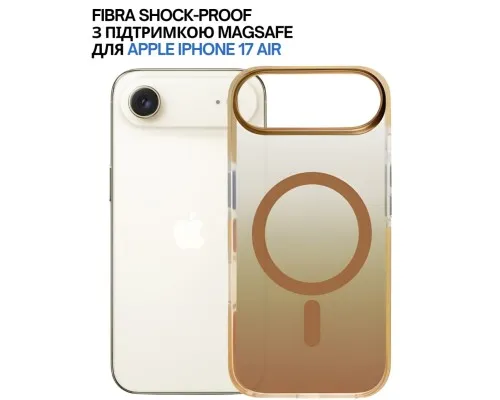 Чохол до мобільного телефона BeCover FIBRA Shock-Proof MagSafe Apple iPhone 17 Air Gold (715455)