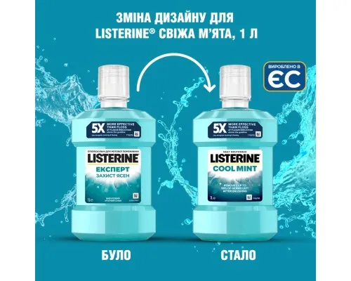 Ополіскувач для порожнини рота Listerine Свіжа м'ята 1000 мл (3574660520132)