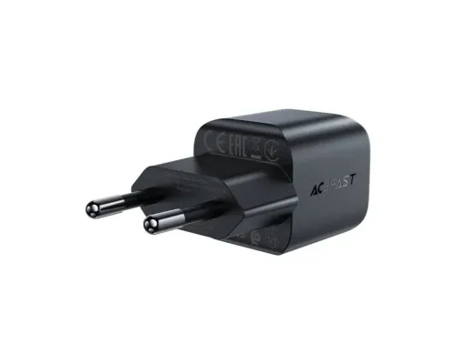 Зарядний пристрій Acefast USB-C 20W Gan A73 mini Fast Charger Black (6974316282648)