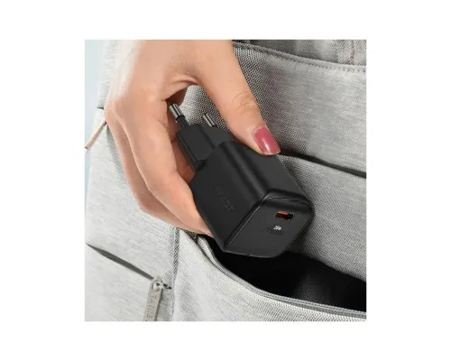 Зарядний пристрій Acefast USB-C 20W Gan A73 mini Fast Charger Black (6974316282648)
