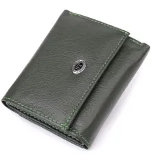Гаманець ST Leather З натуральної шкіри Зелений (23083)
