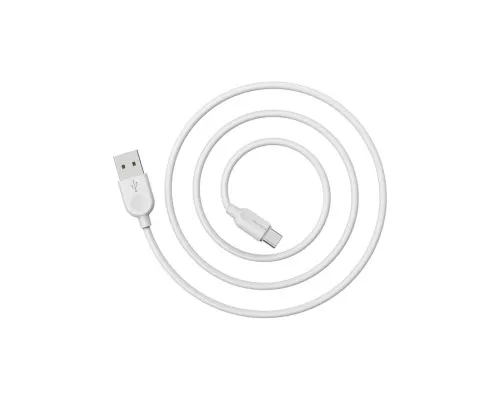 Дата кабель USB 2.0 AM to USB-C 1.0m 2.4A PVC BX14 white BOROFONE (6957531089995)