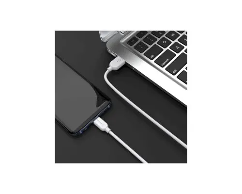 Дата кабель USB 2.0 AM to USB-C 1.0m 2.4A PVC BX14 white BOROFONE (6957531089995)