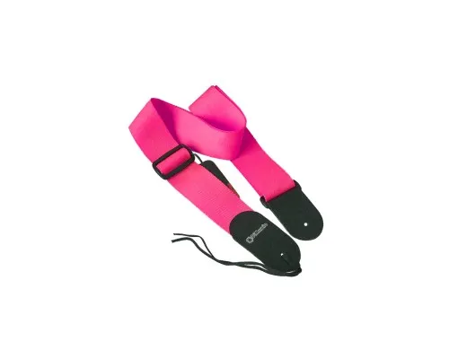 Ремінь для гітари DiMarzio Nylon With Leather Ends Neon Pink (DD3100NPK)