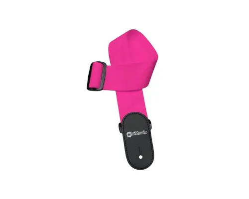 Ремінь для гітари DiMarzio Nylon With Leather Ends Neon Pink (DD3100NPK)