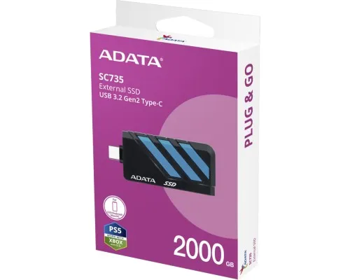 Накопичувач SSD USB 3.2 2TB SC735 ADATA (SC735-2000G-CCBK/BU)