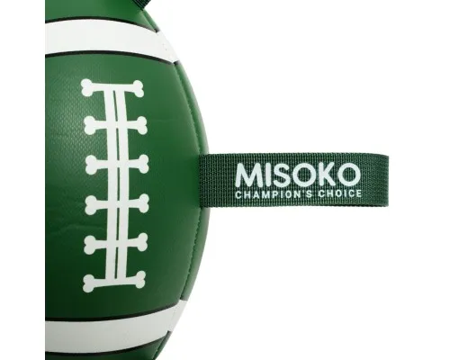 Іграшка для собак MISOKO&CO М'яч надувний у формі м'яча для регбі зелений 41 см (KINMSK70117)