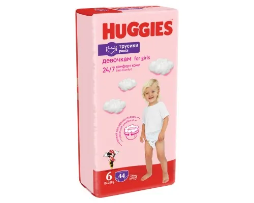 Підгузки Huggies Little Movers/Pants 6 (15-25 кг) для дівчинки 44 шт (5029053547664)