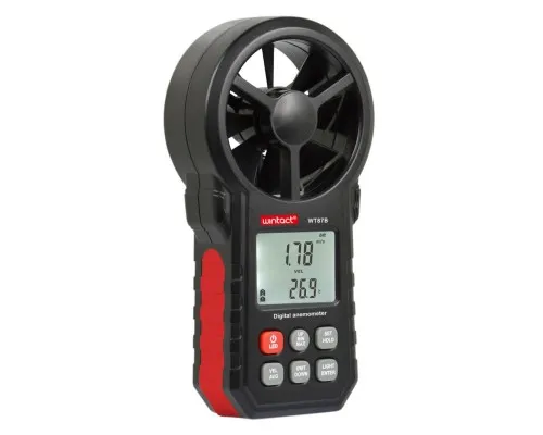 Анемометр Wintact крильчастий USB, Bluetooth 0,3-30м/с, -10-45°C (WT87B)
