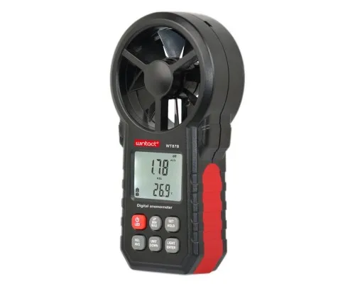 Анемометр Wintact крильчастий USB, Bluetooth 0,3-30м/с, -10-45°C (WT87B)