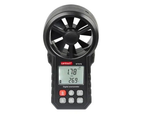 Анемометр Wintact крильчастий USB, Bluetooth 0,3-30м/с, -10-45°C (WT87B)