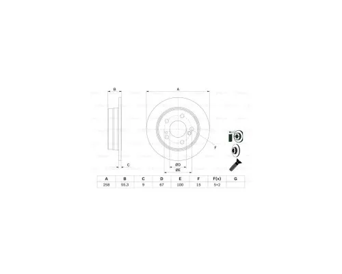 Гальмівний диск Bosch 0 986 478 188