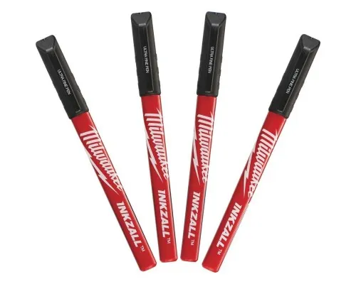 Набір маркерів Milwaukee Fine Tip INKZALL чорний, 4шт (48223164)