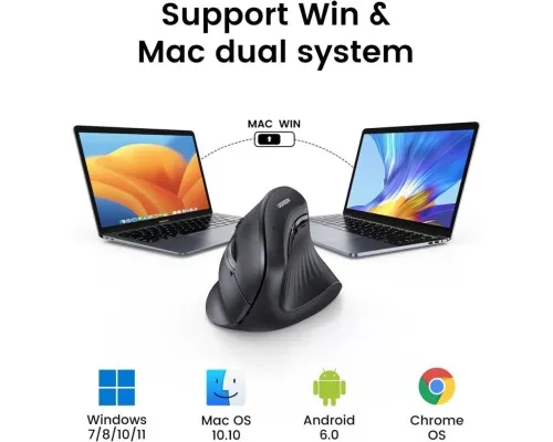 Мишка Ugreen MU008 Vertical Wireless Black (25444)