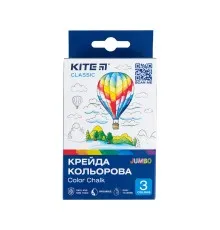 Крейда Kite кольорова Jumbo Classic, 3 кольори (K-077)