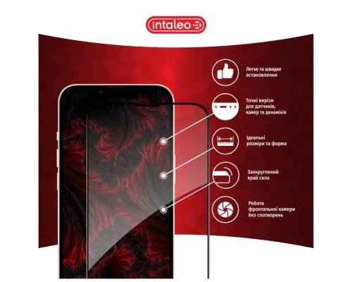 Скло захисне Intaleo Full Glue Apple iPhone 16E Black (1283126614316)